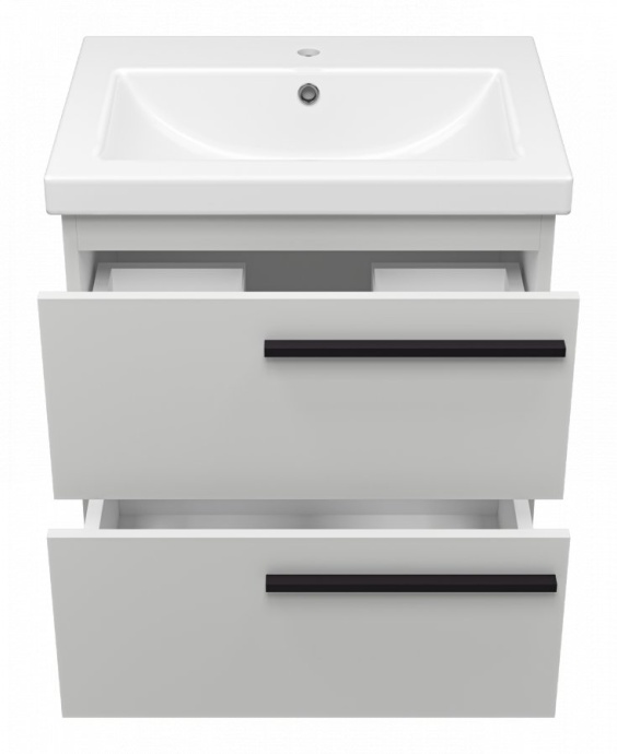 Тумба под раковину подвесная Misty Ненси 60 серый П-Нен-09060-502Я - 3