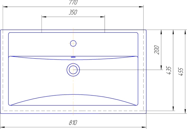 Тумба с раковиной Aqwella Manchester 80 напольная - 7