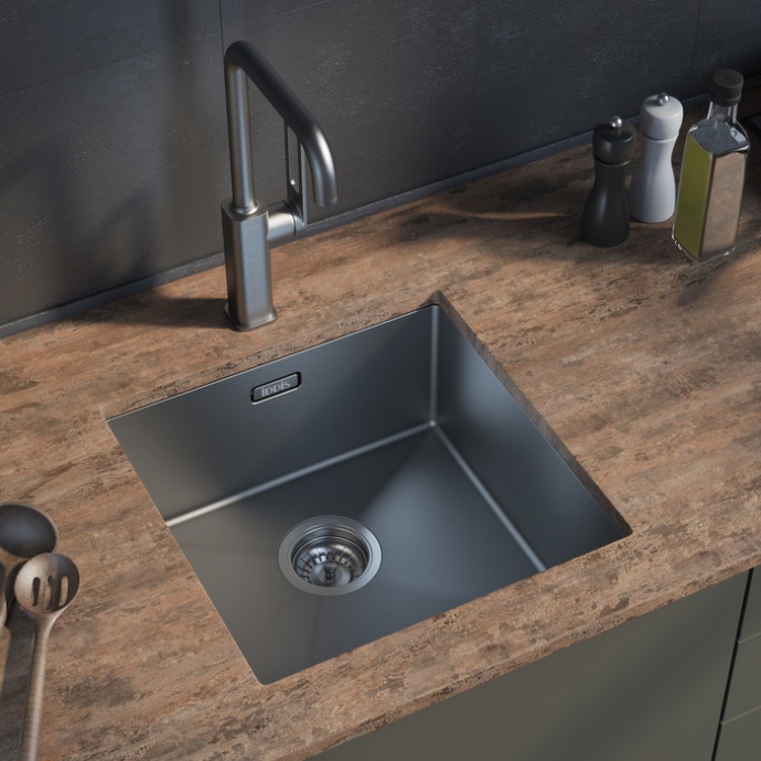 Мойка, нерж. сталь, универсального монтажа, графит EDI44G0i77 - 2