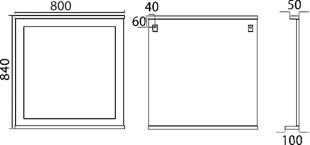 Мебель для ванной Misty Марта 80 подвесная, темный бетон - 10