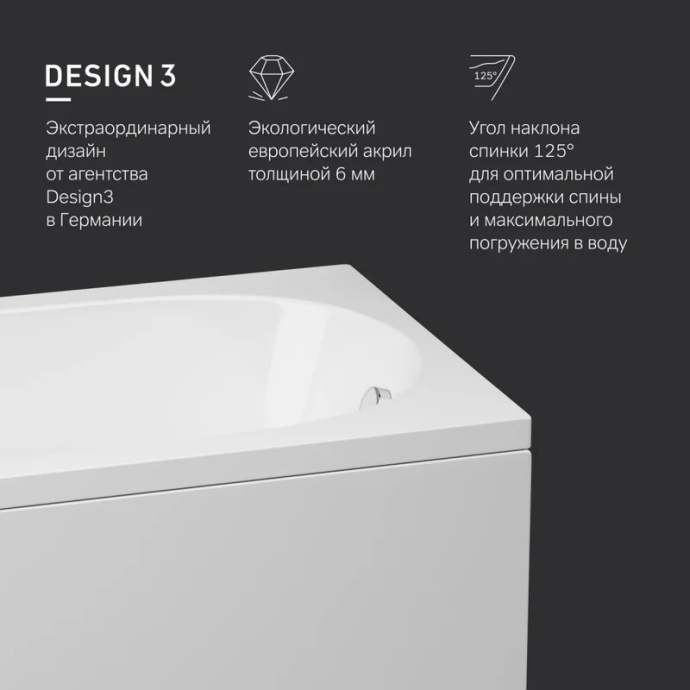 Акриловая ванна AM.PM Spirit V2.0 W72A-180-080W-A2 180x80 см, пристенная, белая - 4