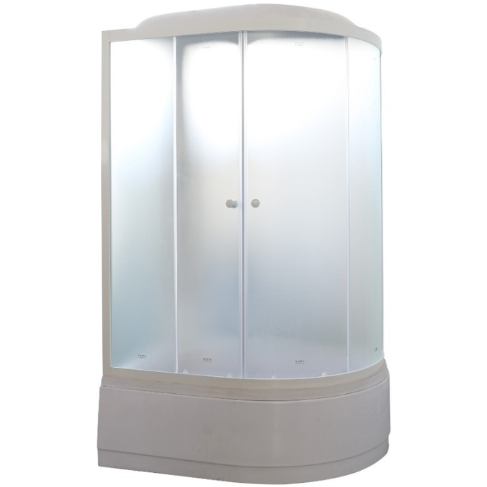 Душевая кабина Parly Tomorrow 120х80 белая левая стекло матовое EF1221L - 0