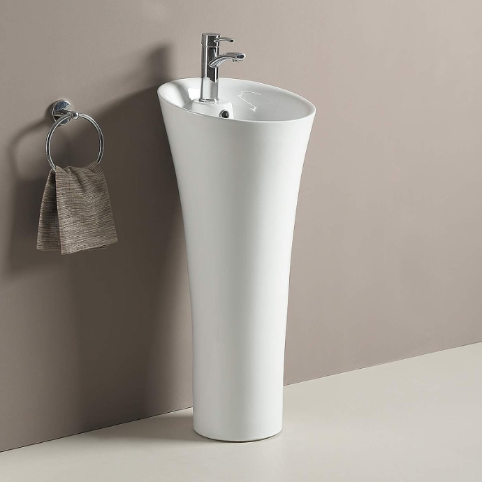 Раковина напольная WeltWasser WW LEERBACH 4141 GL-WT 41 белый  10000008707 - 1