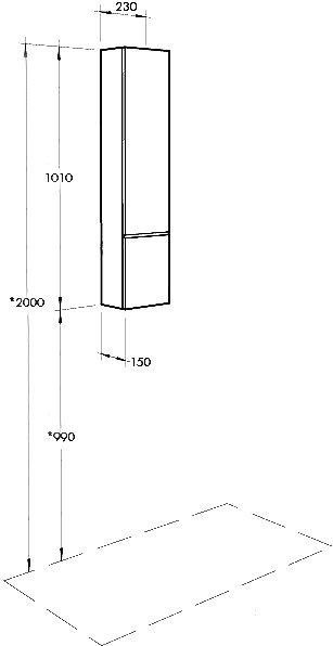 Шкаф подвесной Aquaton Мишель 23 светлое дерево-белый 1A244303MIX40 - 6
