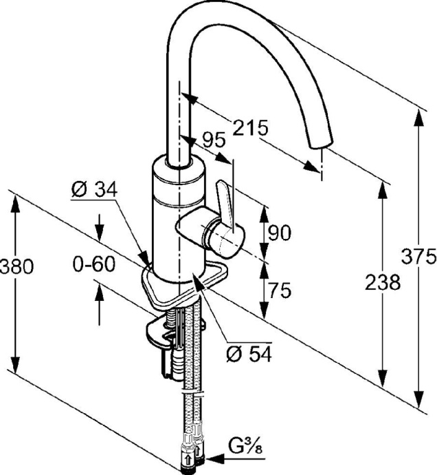 Смеситель для кухонной мойки Kludi  хром  422000575 - 4