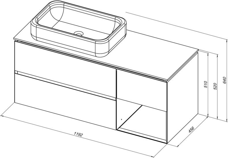 Тумба под раковину Allen Brau Infinity 120 L светло - зеленый матовый 1.21005.PWM - 8