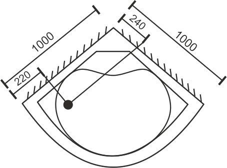 Душевой поддон Royal bath  100 см (RB 100BK) RB100BK - 3