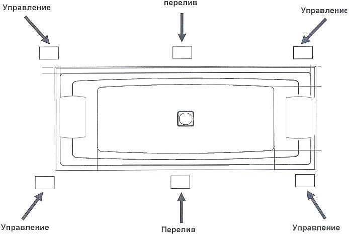 Акриловая ванна Riho Still Square 180x80 два подголовника c подсветкой B099005005 - 6