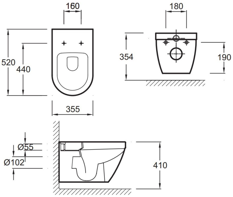 Унитаз подвесной Jacob Delafon Rodin+ EDY102-00 - 8