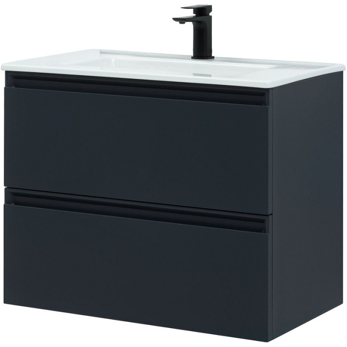 Тумба с раковиной Allen Brau Eclipse 80 черный матовый 1.E1002.AM - 0