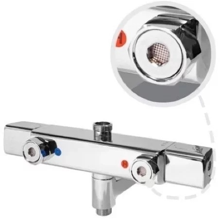Душевая система с термостатом Grocenberg GB7005 Хром - 3