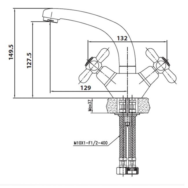 Смеситель Kaiser Carlson 11011 для раковины - 1