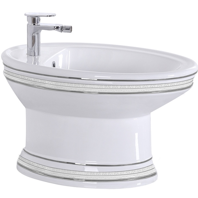 Биде напольное Ceramalux Classic белый  1410 - 0