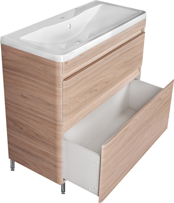 Тумба для комплекта Style Line Атлантика 90 Люкс Plus, напольная, ясень перламутр СС-00002218 - 5