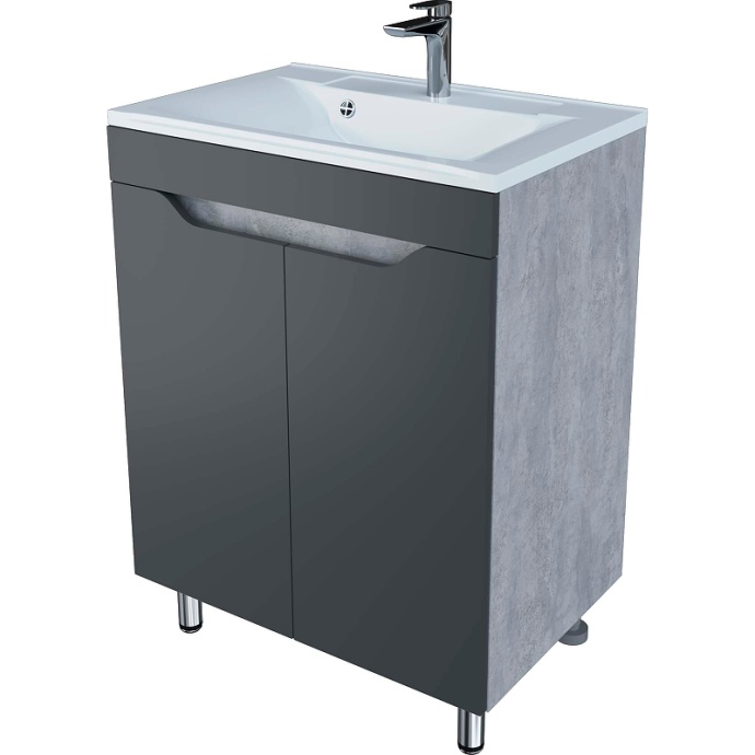 Тумба под раковину Stella Polar Абигель 65 серый SP-00001079 - 0