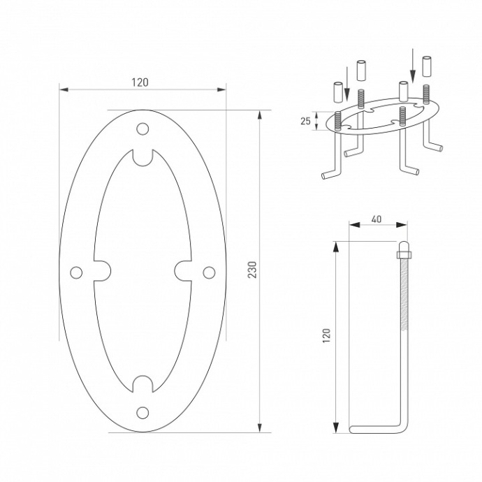 Наземный высокий светильник Arlight Muse 035395 - 1