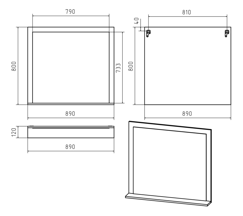 Зеркало Misty Сахара 90 песочное П-Сах02090-511 - 3