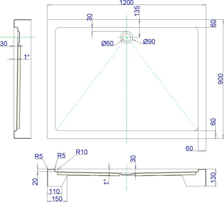 Поддон для душа Royal Bath RB9120HP - 1