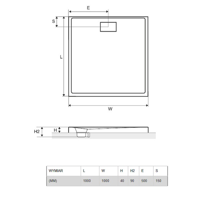 Поддон для душа Excellent Zero 100х100 белый BREX.1202.100.100.WHN - 4