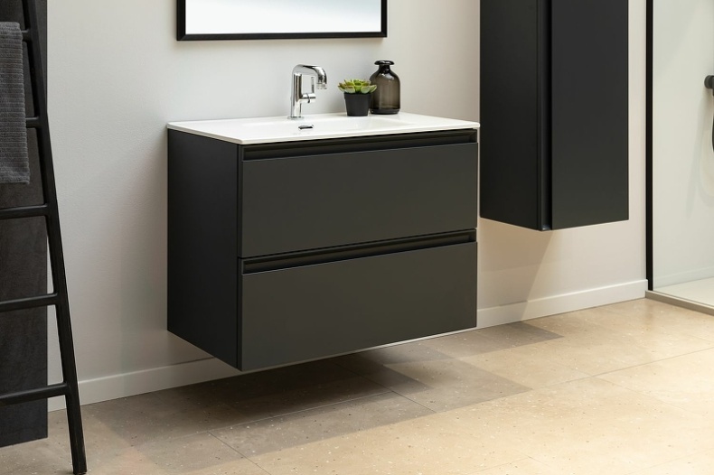 Тумба с раковиной Allen Brau Eclipse 80 черный матовый 1.E1002.AM - 9