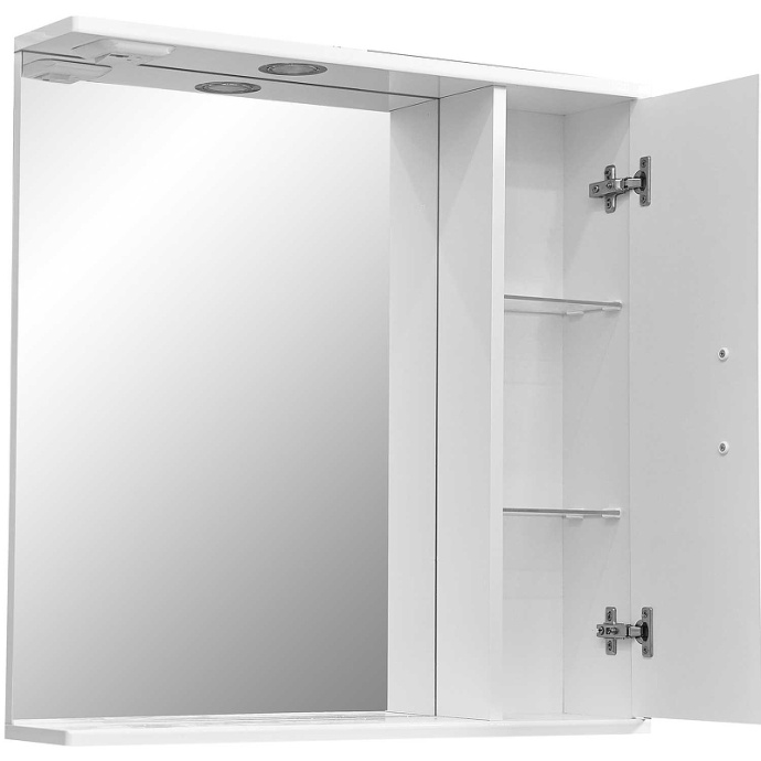 Зеркало-шкаф Stella Polar Концепт 70 R с подсветкой белый SP-00000127 - 1