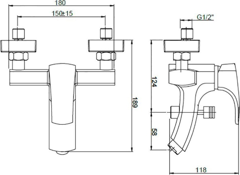 Смеситель для ванны с душем Paini Angel ANCR111LMKM - 1
