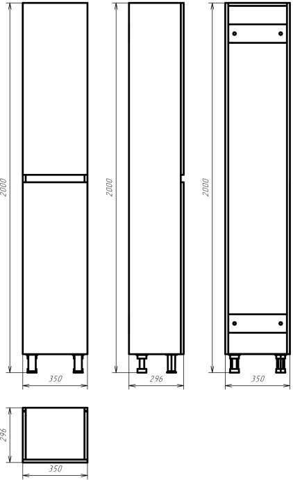 Шкаф-пенал Misty Фостер 35 Э-Фос05035-011 - 7