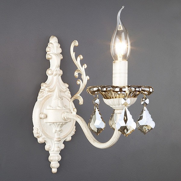 Бра Eurosvet Elisha 3281/1 белый с золотом/тонированный хрусталь Strotskis - 2