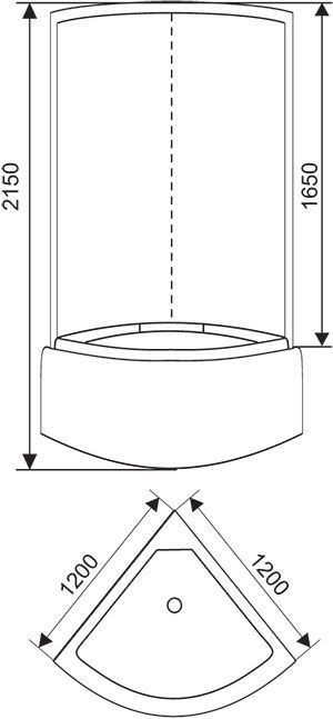 Душевая кабина Arcus AS-114 G - 1