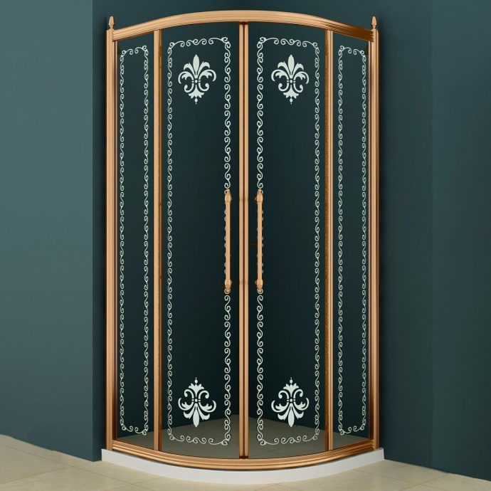 Душевой уголок Cezares Retro scorrevole A R2 100 CP Br RETRO-A-R-2-100-SCORREVOLE-CP-Br - 0