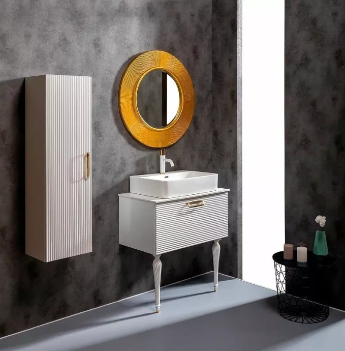 Тумба под раковину Armadi Art Vallessi Avangarde Linea 100 белый - золото 842-100-WG - 3