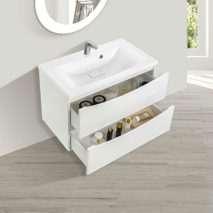 Тумба с раковиной Vincea Mia 80 белая - 1