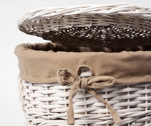 Корзина для белья Wasserkraft Aller WB-106-M белая, средняя - 2