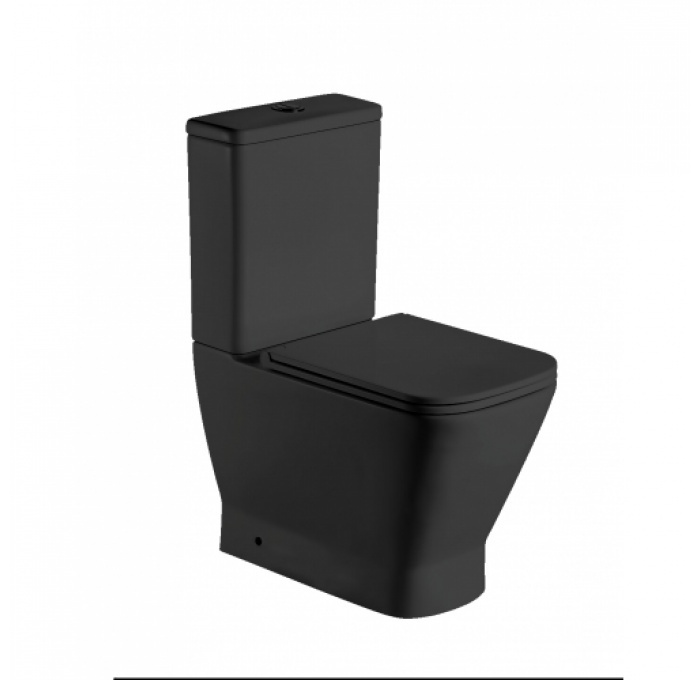 Унитаз-компакт Weltwasser WW SK Rotbach 001MT-BL безободковый с микролифтом матовый черный  10000003793 - 0