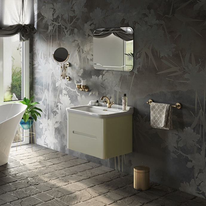 Kerasan Waldorf База подвесная под раковину 80см, с 2 ящиками, цвет bi vaniglia matt 925630 - 0