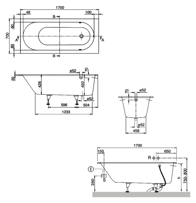 Акриловая ванна Villeroy & Boch Oberon UBQ177OBE2V-01 alpin - 19