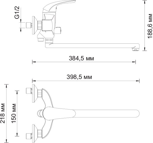 Смеситель Wasserkraft Rossel 2802L универсальный - 9