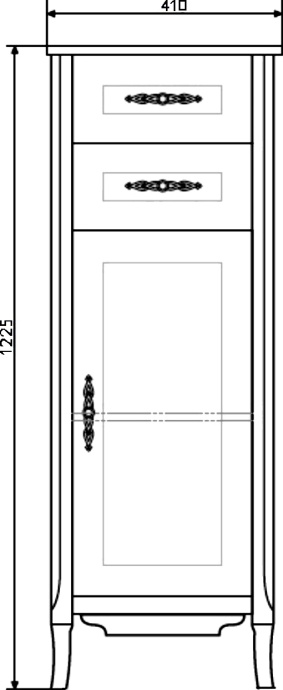 Шкаф Comforty Версаль 40 слоновая кость 00004135648 - 2