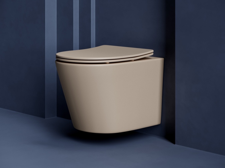 Унитаз подвесной Ceramica Nova Balearica Rimless CN6000MC капучино матовый - 1