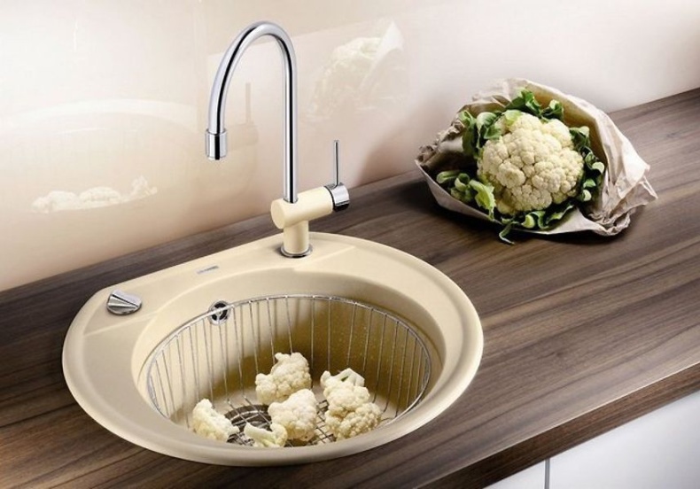 Мойка из гранита Blanco Rondoval бежевый  515672 - 2