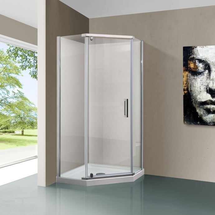 Душевой уголок Vincea Stresa VSP-1S900CL 90x90, профиль хром, стекло прозрачное - 0