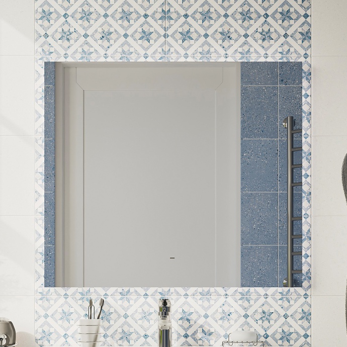 Зеркало DIWO Элиста 80 с подсветкой светодиодной, инфракрасный выключатель, прямоугольное ЗЛП1742 - 0