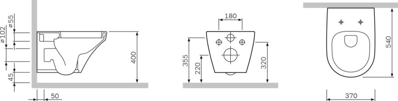 Чаша для унитаза подвесного Am.Pm Inspire FlashClean C501700WH - 9