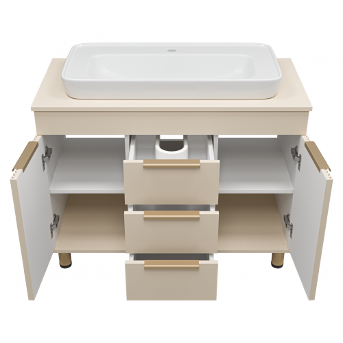 Тумба под раковину Brevita Enfida 100х65 бежевый  ENF-06100-0243Я - 2