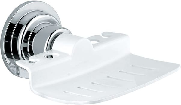Мыльница с вакуумным креплением Timo TR-059 хром-белый - 0