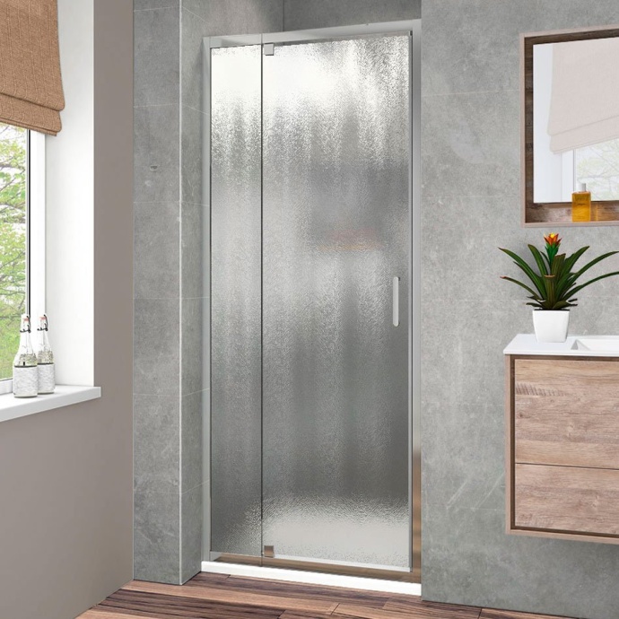 Душевая дверь в нишу Vincea Intra VDP-1I8090CH 80/90 см, стекло шиншилла, хром - 0
