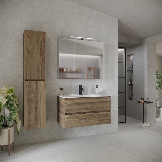 Тумба под раковину подвесная Sancos Libra 90 светлое дерево LB90ECH - 4