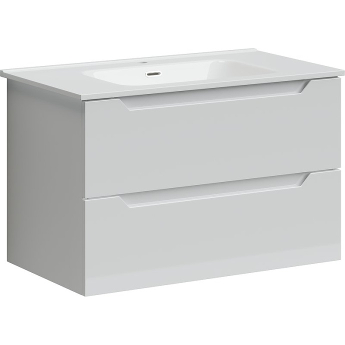 Тумба под раковину подвесная Sancos Norma 2.0 80 белая глянцевая NR2.080W - 0