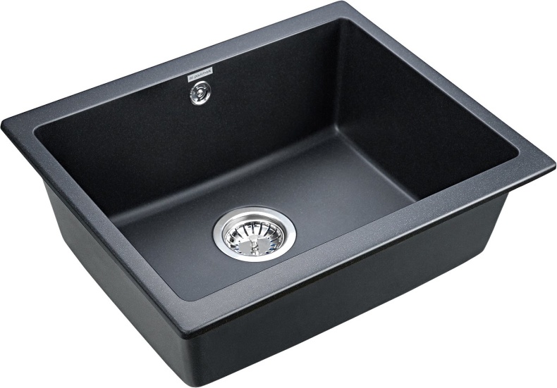 Комплект Мойка кухонная Paulmark Gera PM205546-BLM черный металлик + Смеситель Paulmark Essen Es213011-418 для кухонной мойки, черный металлик - 2