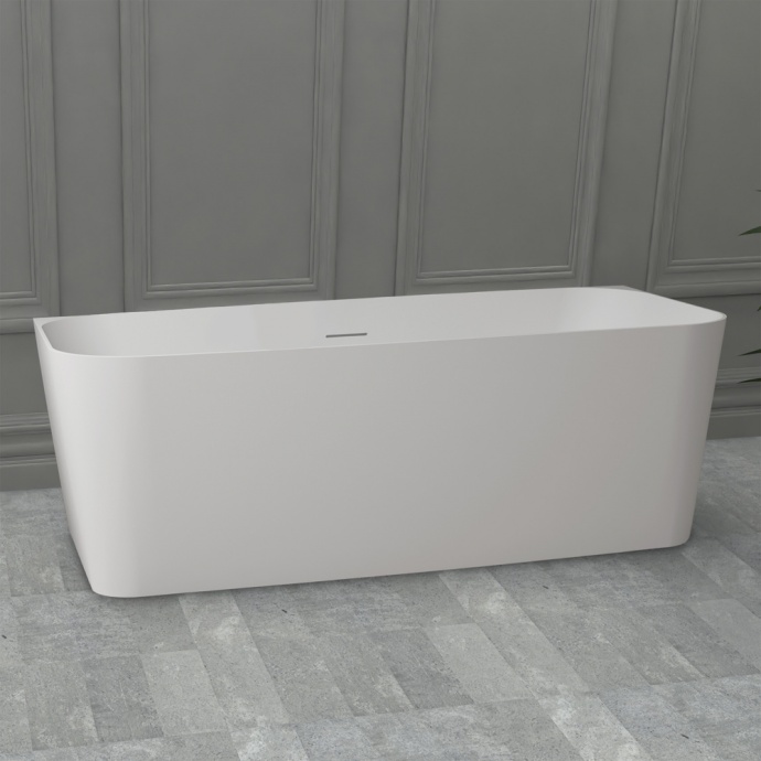 Ванна из искусственного камня ABBER Stein AS9617 белая матовая - 0
